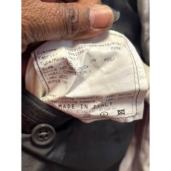 Ralph Lauren Purple Label Suit Jacket BWith Notch Lapels & Flap Pockets Size46R - Picture 14 of 15